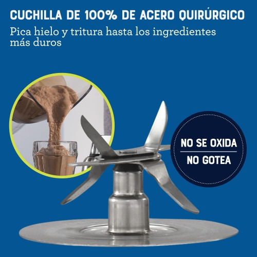 Oster® Licuadora Activesense, Con Blend-n-go, Plateado