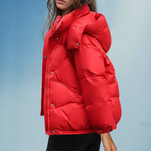 Chaqueta De Algodón, Gorro Grueso Y Desmontable, Chaqueta De Algodón Versátil W