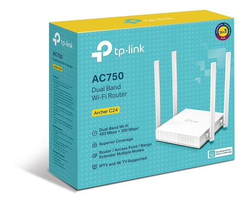 Router Tp-link Archer C24 Wisp Ac750 Dual Band Lan 100mbps