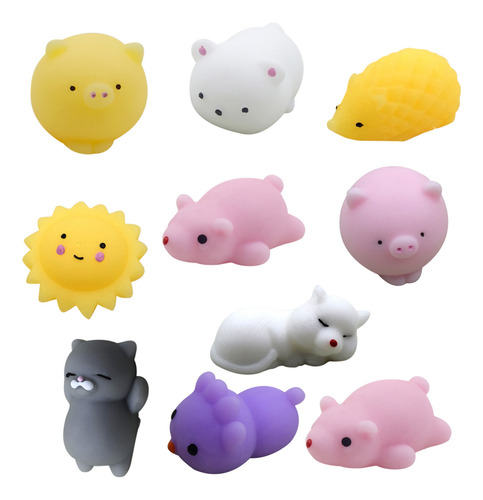 Set De 10 Bonitos Juguetes Para Aliviar El Estrés Slow Risin
