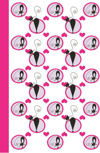 Libro: Journal: Cats In Circles (pink) 6x9 - Lined Journal -