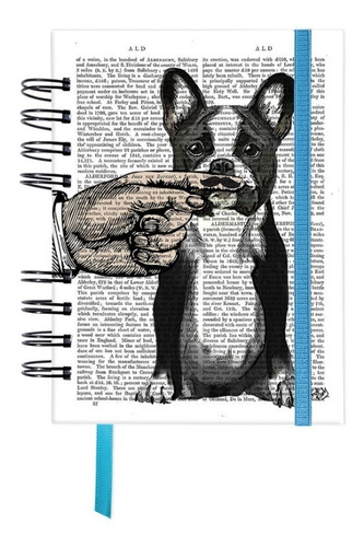 Agenda Bulldog Frances Diaria Frenchie Dibujo Perro Perrito