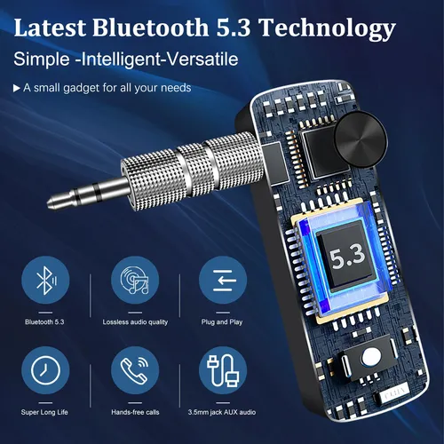 Adaptador Aux Bluetooth Para Coche, Transmisor De Adaptador