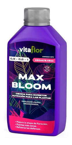 Terrafertil Fertilizante Vitaflor Max Bloom 250ml - Up