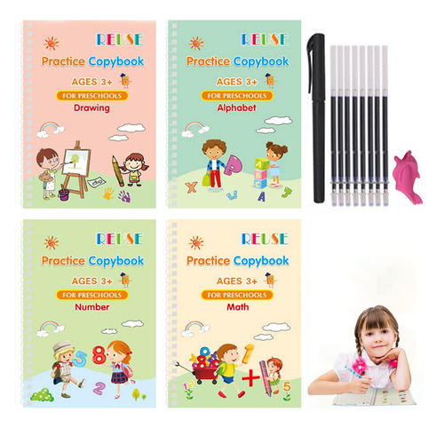 4 Libros De Aprendizaje Surcos Niños, Cuadernos Mágic...