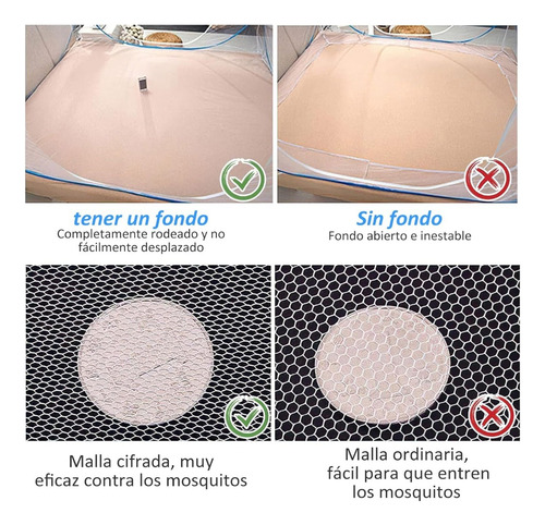 Mosquitero Plegable Pabellon 2 Puerta Base Malla Portatil Gr