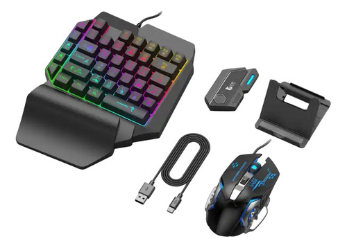 Kit Teclado-mouse Gamer Para Movil-celular Bluetooth Mix Se