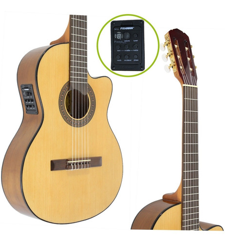 Guitarra Gracia M10 Criolla Con Corte Y Eq Fishman 