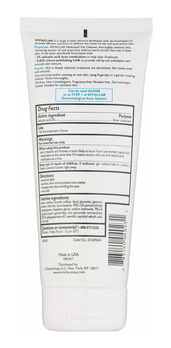 Imagen 2 de 5 de La Roche-posay Effaclar Gel Medicado Del Acné Lavado De Cara