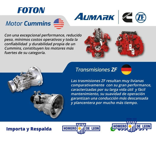 Camiones Foton 1088 Furgon Box Termico 3.8 Cummins Leasing