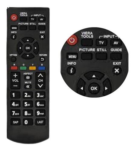 Kit 2 Controle Compatível Com Tv Panasonic Viera Tnq2b3901