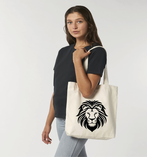 Tote Bag Estampado León, Logo El Rey 35 X 40 Cm Romanosmodas