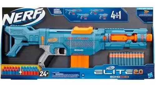 Compre Nerf elite 2.0 echo cs-10 e dardos oficiais nerf elite