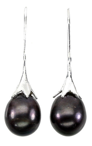 Aretes Perla, En Plata Esterlina 925 