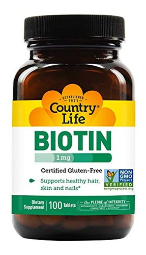 Country Life - Biotina (1000 Mcg), Ctr65036, 1