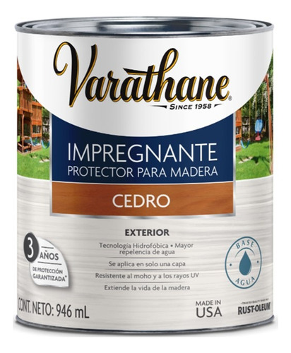 Impregnante Para Madera Varathane Cedro X 946 Ml.