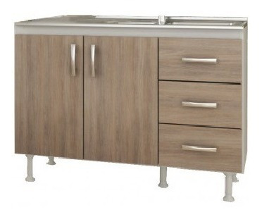 Imagen 4 de 6 de Bajo Mesada 3 Cajones+ Pileta + Bacha Oferta Kit Cocina
