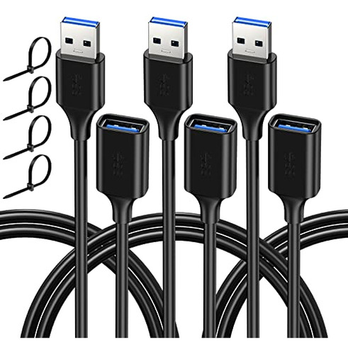 Usb Extender Cord 5ft(3 Pack), Usb 3.0 Extension Cable, Usb