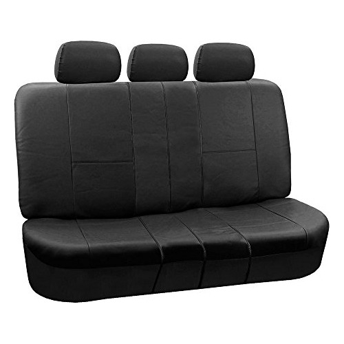 Car Seat Cover For Back Seat In Black Faux Leather - Un...