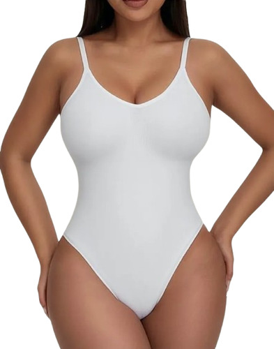Body Reductor Compresión Media Cola Less 4 Color Taza Desmon Blanco Xl/xxl 100- 120 Cm
