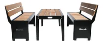 Comprar Juego Jardin Marek Con Mesa Ratona Sillones Hierro Y Madera