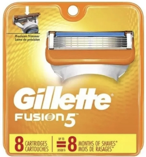 Carga Para Aparelho De Barbear Gillette Fusion5 8 Unidades