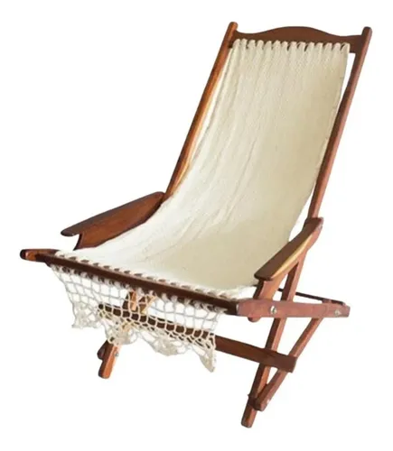 comprar Silla Mecedora Hamaca Hilo Grueso Nylon, Madera Granadillo