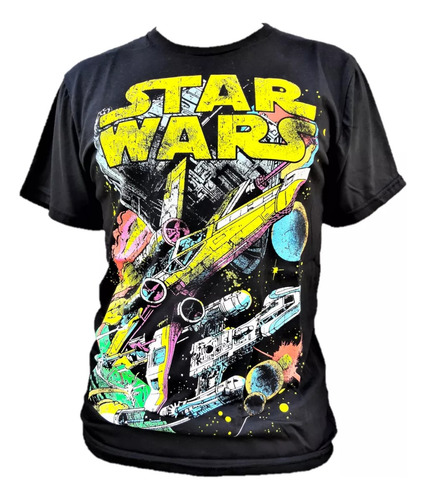 Remera Star Wars X-wing Ala-x Fotoluminiscente Naves