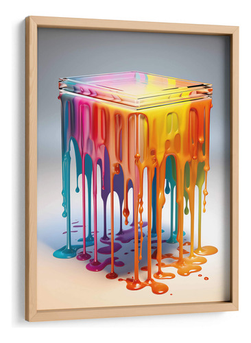 Cuadro Enmarcado Pino Derríteme En Colores - I 60x80