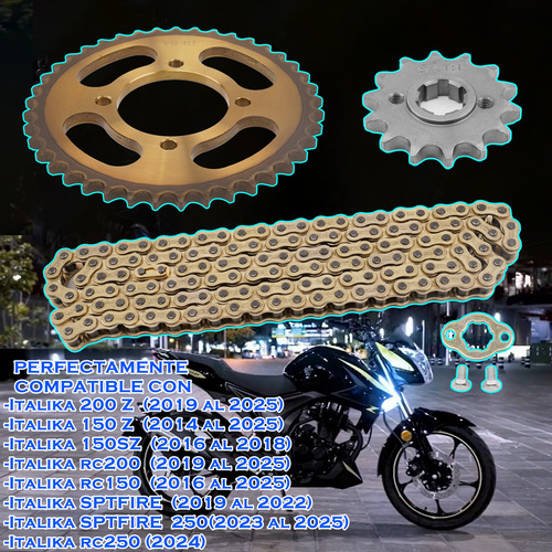 Kit Arrastre Sprock P/ Italika 200z/150z Rc 150/200 Sptfire