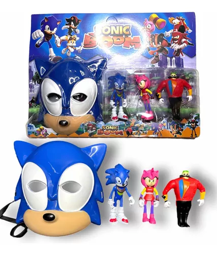 Kit Sonic Cartelado com 3 Bonecos 12 cm mais mascara em Promoção na  Americanas