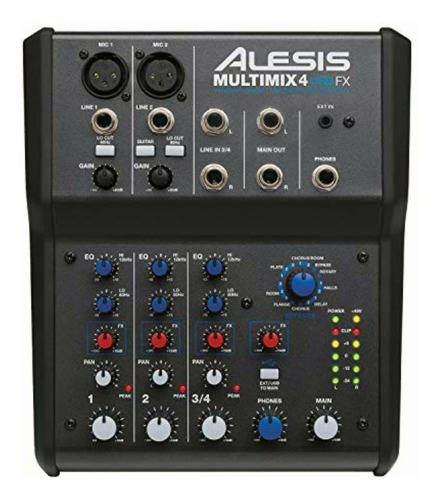 Alesis Multimix 4 Usb Fx Mezclador De Estudio Compacto De 4