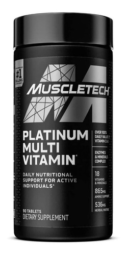 Vitaminas Platinum De Muscletech  30serv  Usa Import