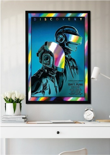 Quadro - Daft Punk Discovery - Art & Decora - 36 Cm P/ 52 Cm