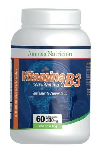 Vitamina B3 Con Vitamina C 60 Capsulas 300 Mg