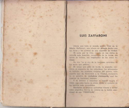 1936 Perfiles Luis Zaffaroni Uruguay Tapa Rodolfo Henestrosa (Usado)