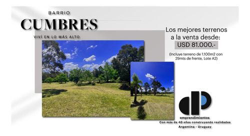 Venta Terreno en Barrio Privado Cumbres de Carrasco