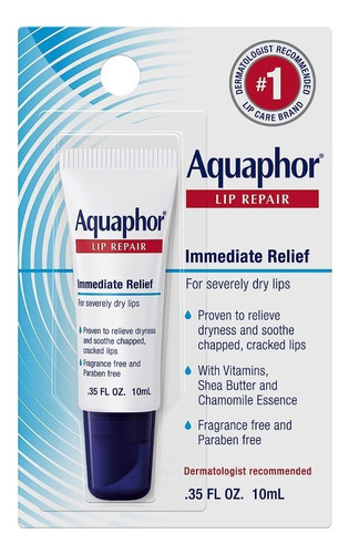 Aquaphor Lip Reparación De Labios Tubo Blister Card 10ml