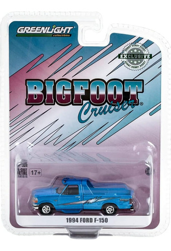 Greenlight 1:64 1994 Ford F-150 Pickup Bigfoot Azul 