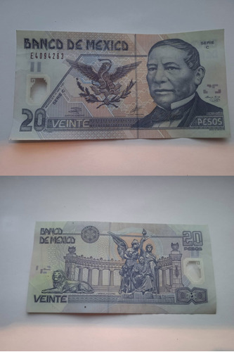 Billete De 20 Pesos Mexicanos Serie C