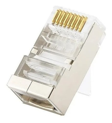 Conector De Red Rj45 Bolsa 100 Unidades Cat6 Metalico