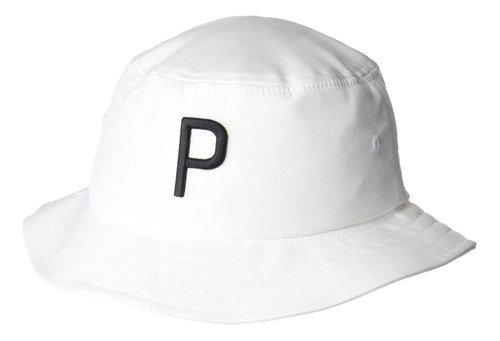 Sombrero Puma Golf Bucket P Hombre, Resplandor Blanco,