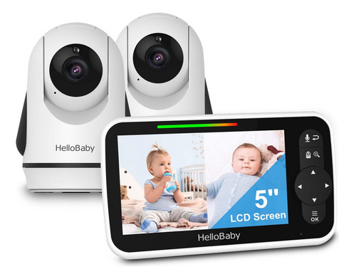 Hellobaby Monitor De Video Para Bebes Con 2 Camaras Y Pantal