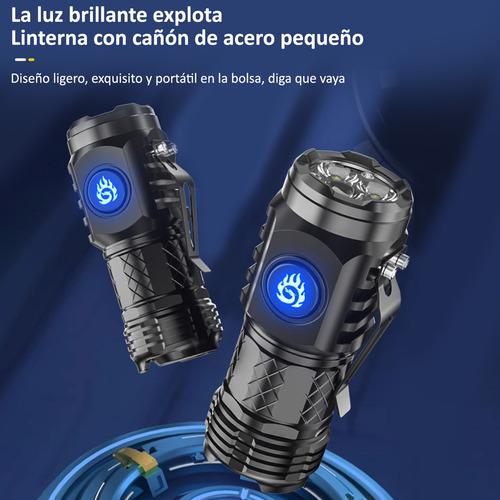 2pzs Monstruo Tres Ojos Mini Linterna Tactica Ultra Potente Lámpara Táctica Led , Led Linterna Ultra Potente, Tiger