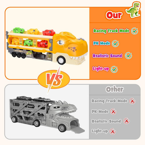 Carros Juguete Dinosaurio Transformer 7 En 1 Para Niños
