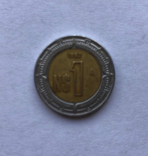 Moneda 1 Nuevo Peso Error Acuñación 1882 (Usado)