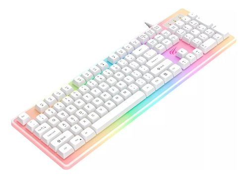 Teclado Gamer Iluminación Rgb Alámbrico Teclas Multimedia Pc