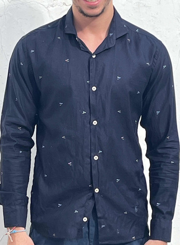 Camisa Hombre Azul G García . Talle M