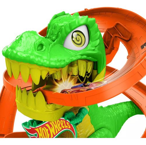 Hot Wheels Pista Jurassic World T-rex Vs Fire Station 36 Cm Color Multicolor