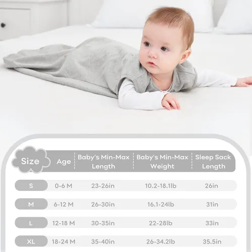 Yoofoss Saco De Dormir Para Bebe De 18 A 24 Meses, 100% Algo